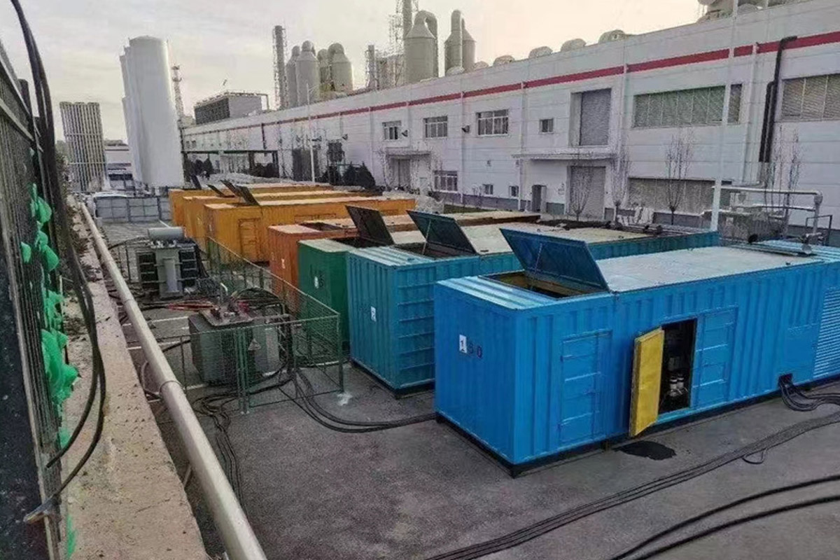 灵川发电机租赁施工现场